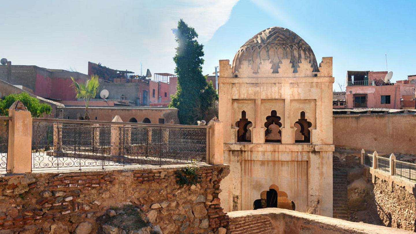 87868636 - almoravid koubba or qoubba almoravide in marrakesh. morocco