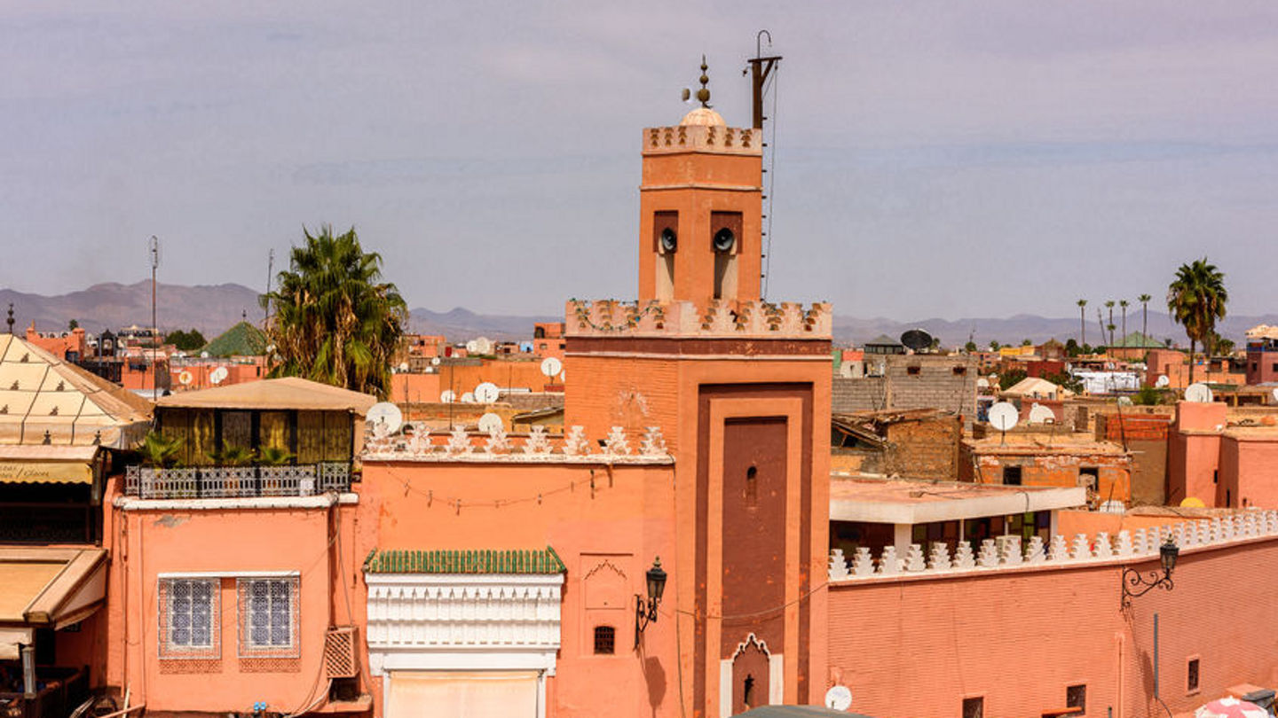 91690896 - architecture of marrakesh, morocco. it is the capital city of the mid-southwestern region of marrakesh-asfi.