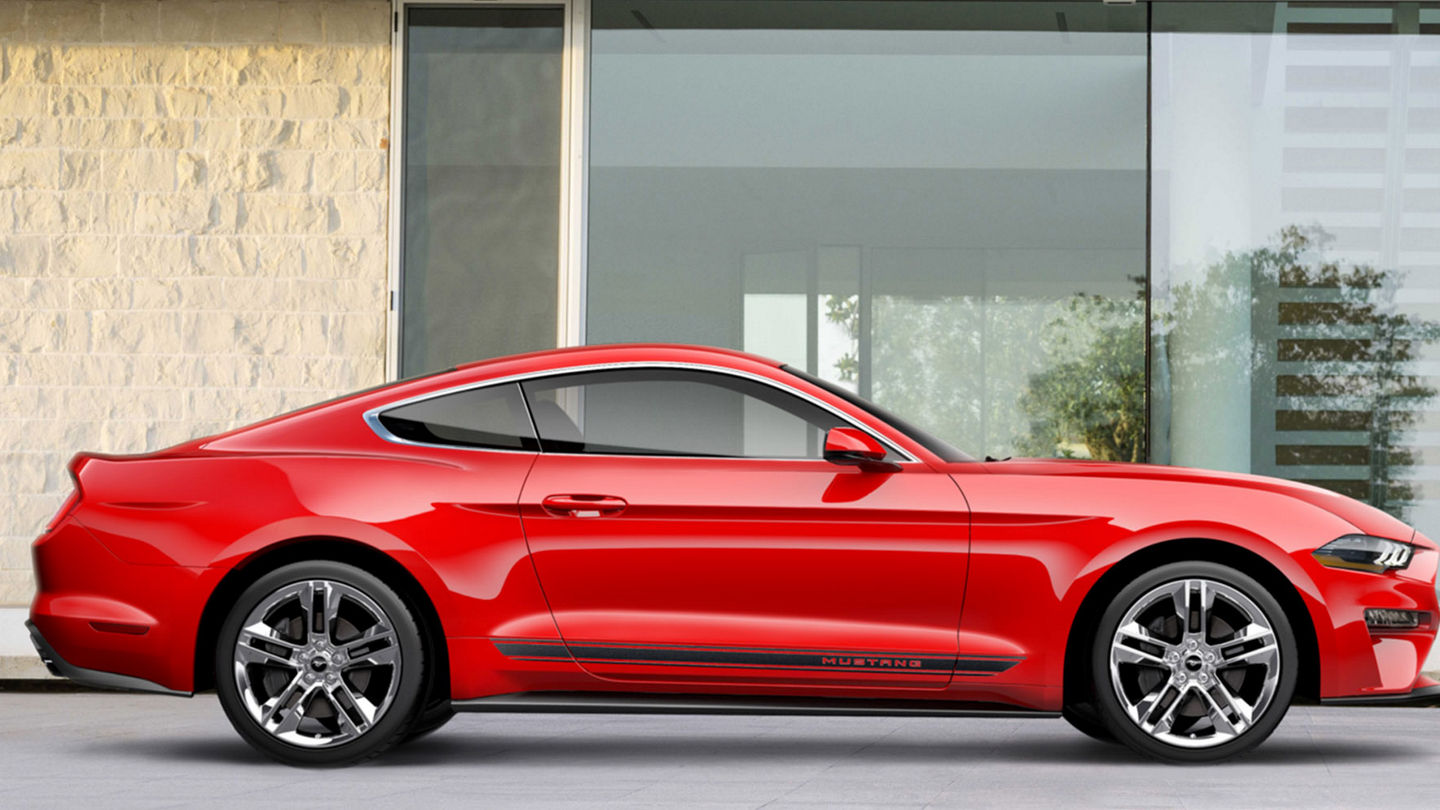 The pony is going back into the corral. An available Pony Package for the 2018 Mustang – offered with EcoBoost®-equipped cars – gives a nod to the nameplate heritage with its grille-mounted pony-in-corral badge design.