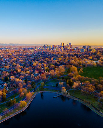 Drone Photography Sunrise in Denver, Colorado